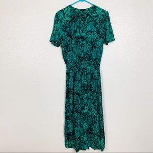 Vintage Green Maxi Dress Virgo 11 Size 10